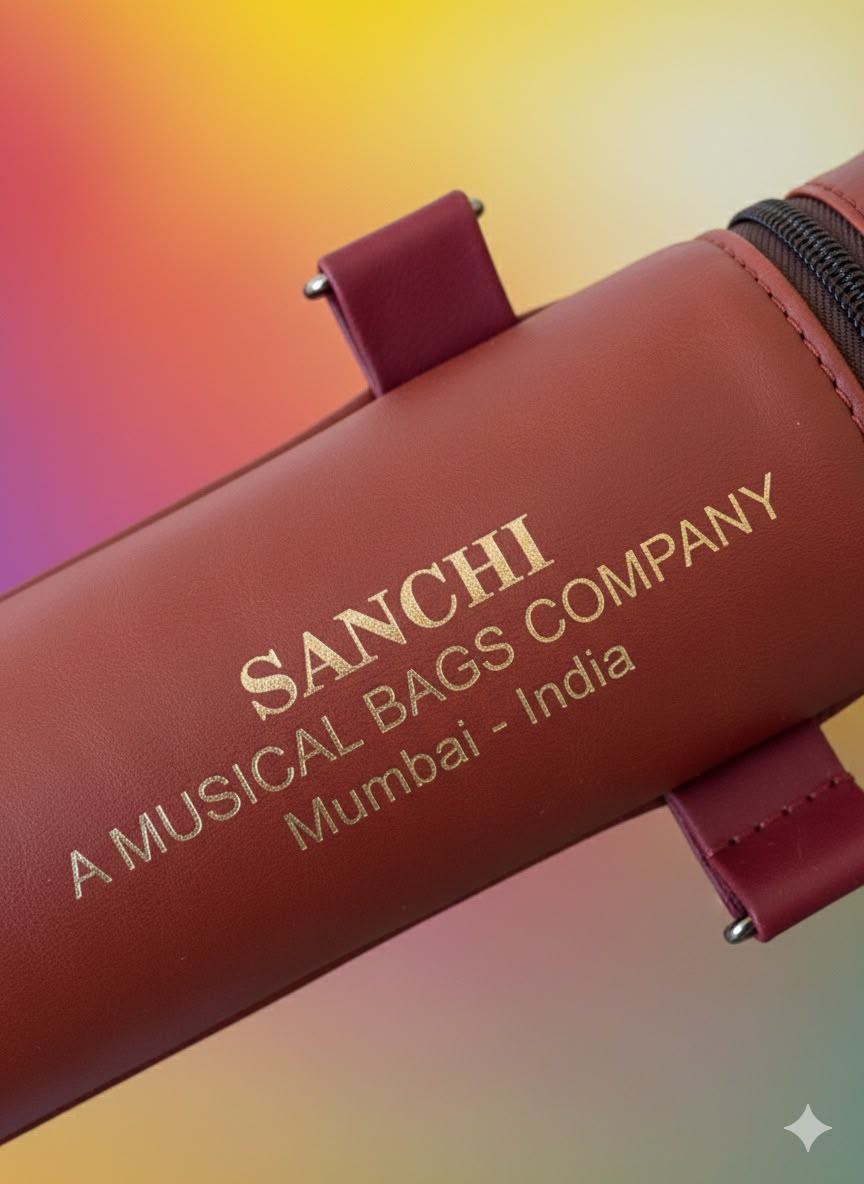 Sanchi Bag Design Detail - Gold Stamped Sanchi Emblem